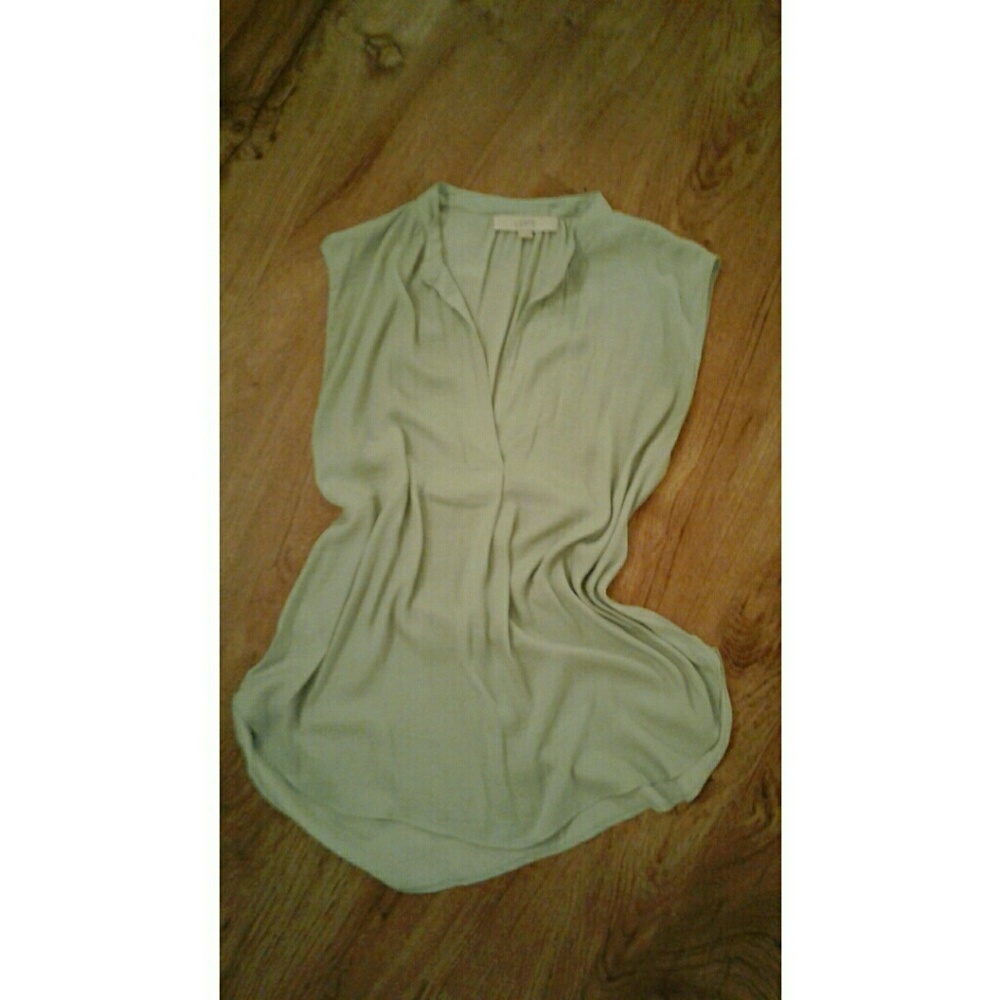 Loft Mint Green Sleeveless Top M